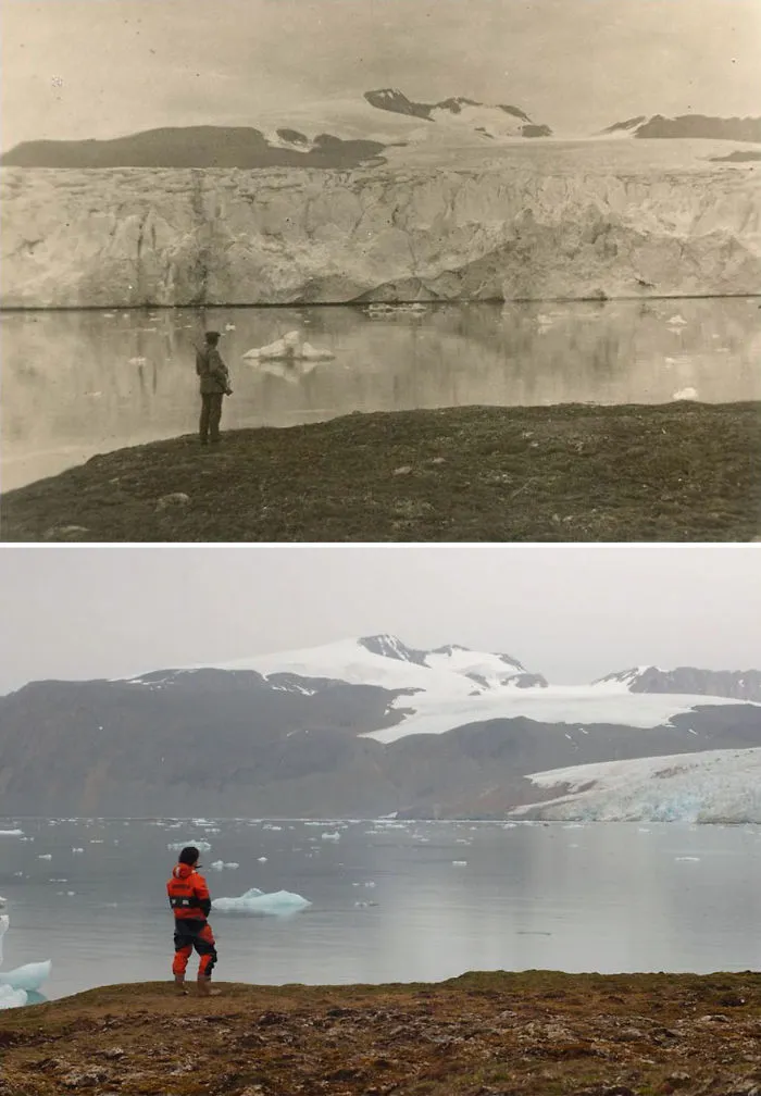 7 Impactantes fotos muestran lo que 100 años de cambio climático han hecho en los glaciares árticos