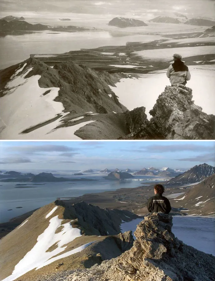 7 Impactantes fotos muestran lo que 100 años de cambio climático han hecho en los glaciares árticos