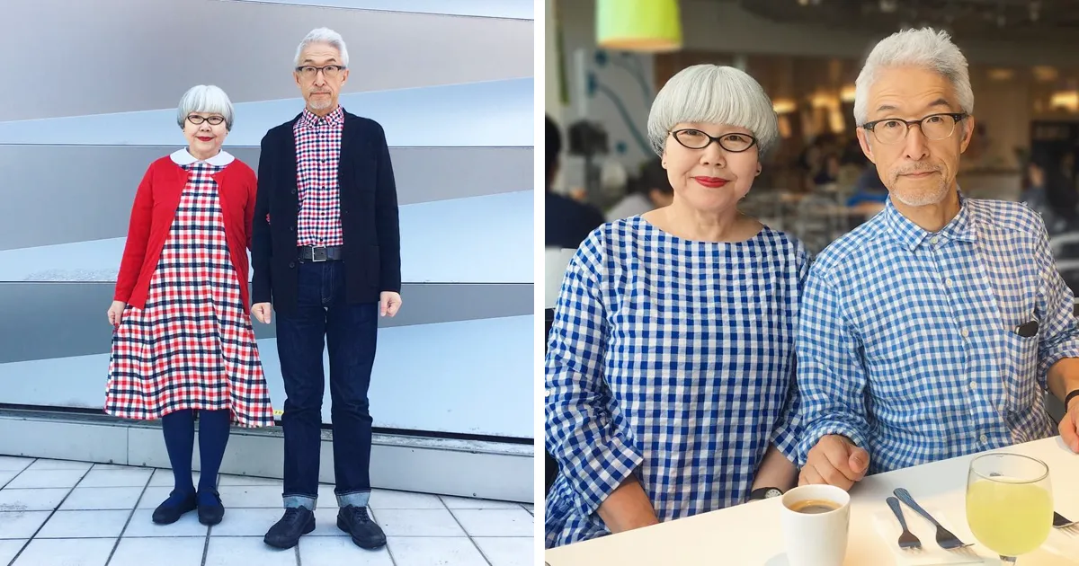 Esta pareja japonesa lleva 37 años casada y siempre se visten a juego
