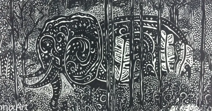 I Use Permanent Markers To Draw Detailed, Night-Time Forest Scenes With Animals