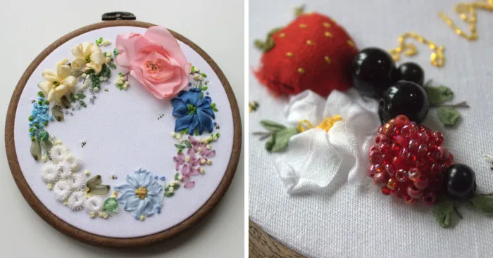 I Create Small Scenes From Nature Using Needle And Thread