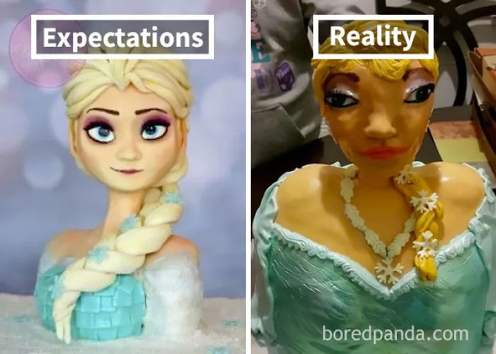 Elsa Cake Fail