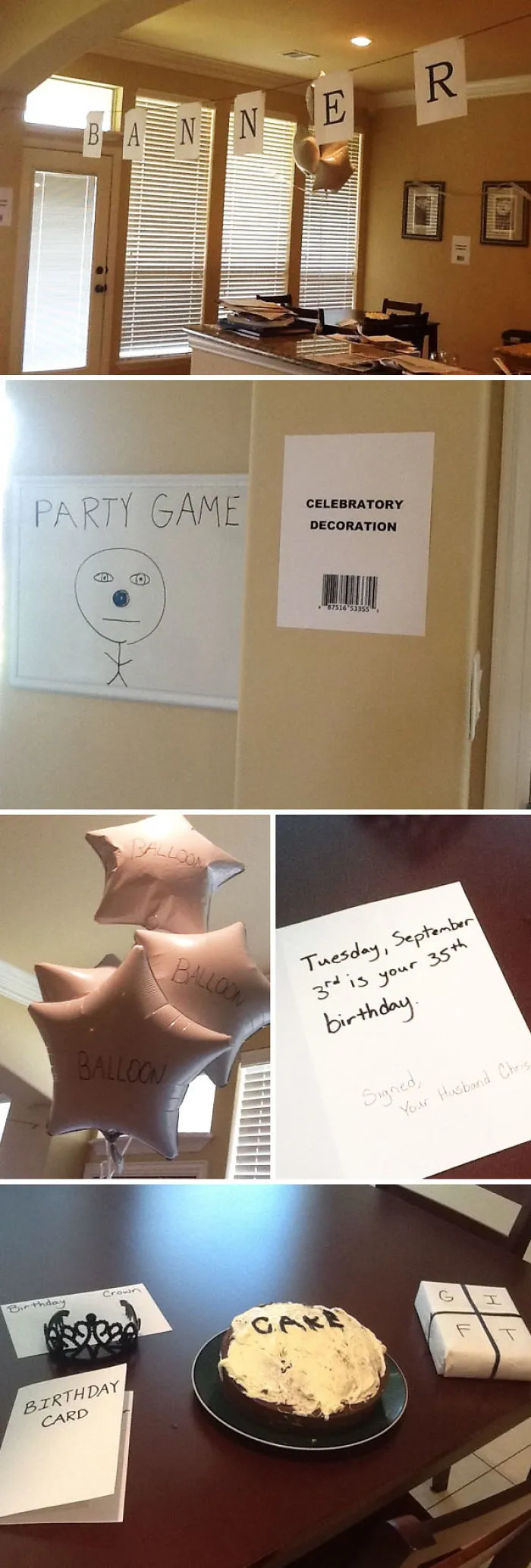 My Wife Wanted A Run-Of-The-Mill Birthday Party. I Asked Her, "So Just A Generic Party?" This Is The Result