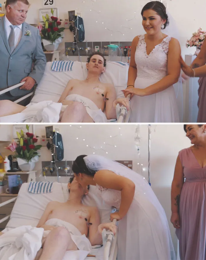 Kailem Married His Girlfriend, Brandi-Lee Wadwell, In A Small Ceremony By His Hospital Bed