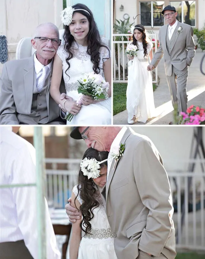 Este padre moribundo lleva a su hija de 11 años al "altar" para que tenga un recuerdo duradero
