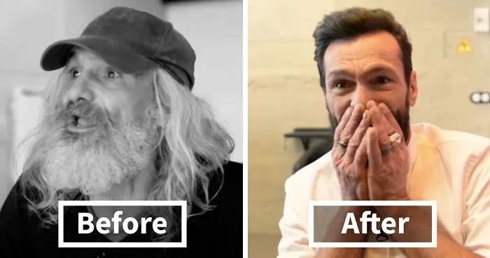 Homeless Man's Unbelievable Transformation Into "Hipster" Makes Him Burst Into Tears