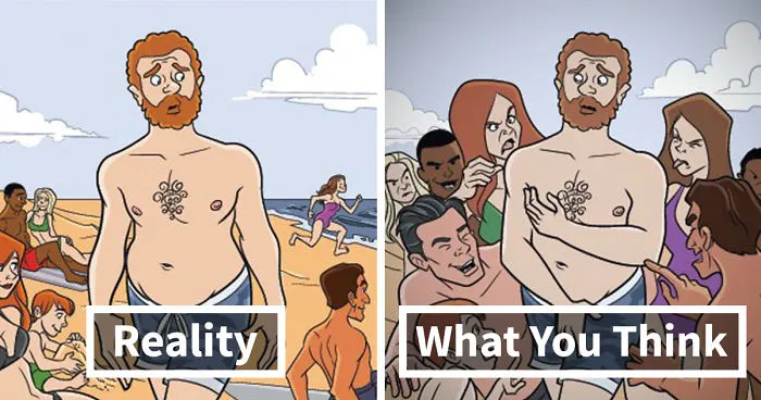 6 Comics Show How The World Looks When You're Self-Conscious