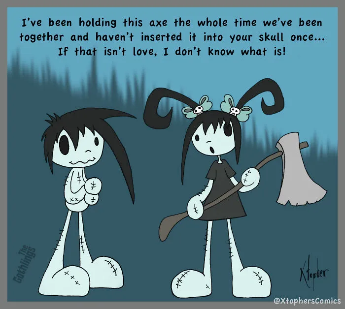 The Gothlings: I Create Romantic Comics With A Twist