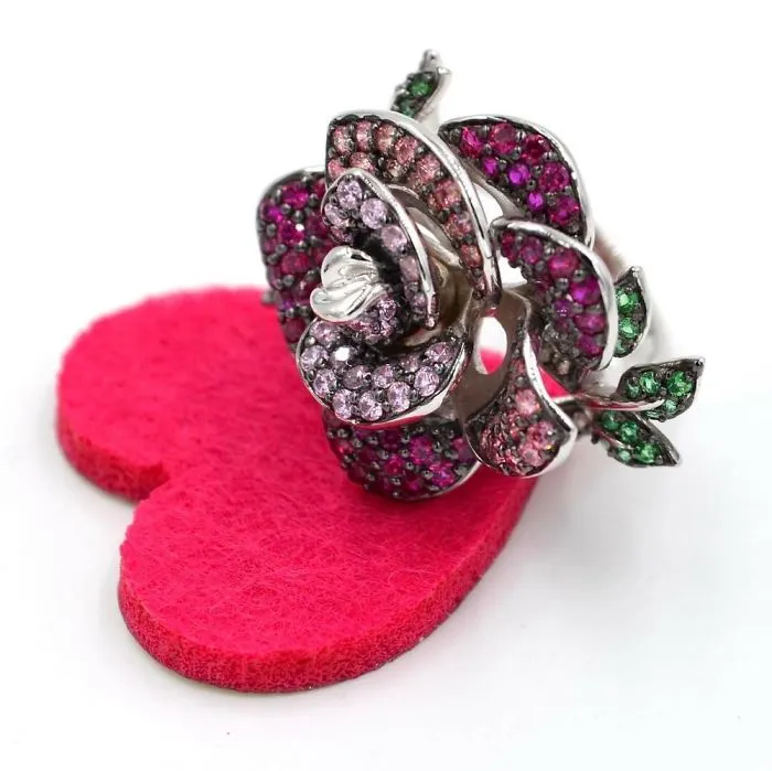 Sterling Silver Enchanted Rose Ring