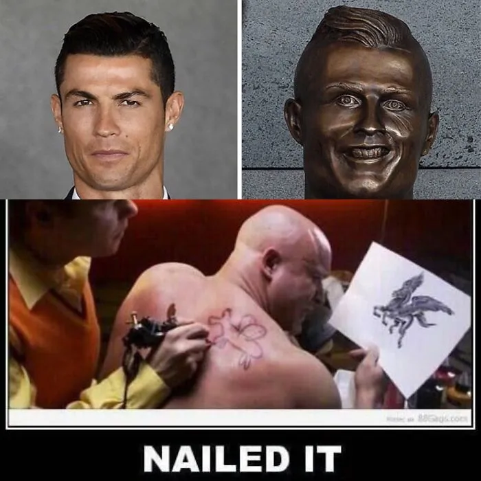 112 Of The Funniest Reactions To Cristiano Ronaldo's New Statue (Add Yours)