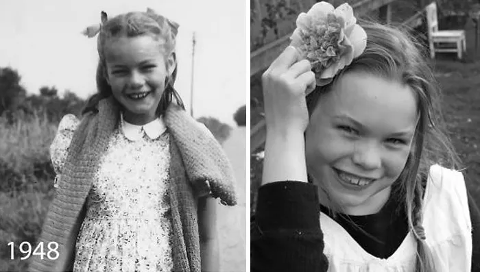 Grandmother And Granddaughter, Both Aged 8