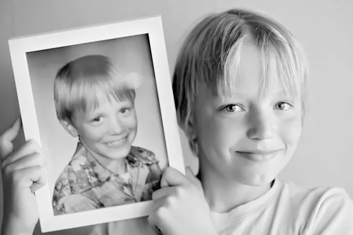 Father And Son At The Age 10
