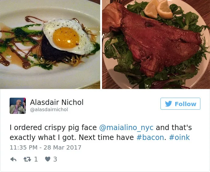Ordered Crispy Pig Face And That's Exactly What I Got
