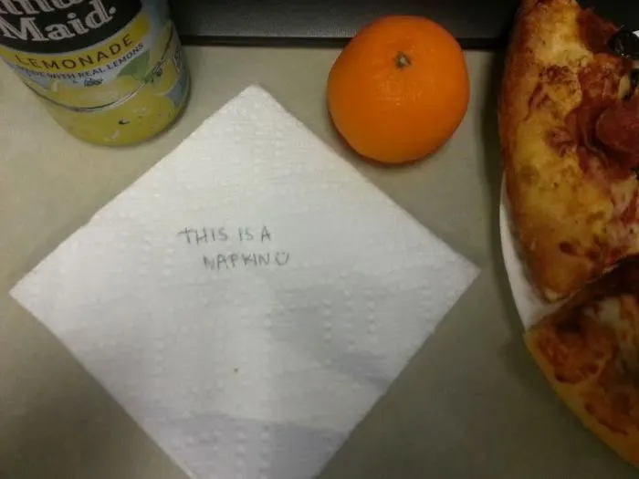 My Wife Usually Leaves Me Cute Little Notes In My Lunch. I Think Our Romance Is Gone