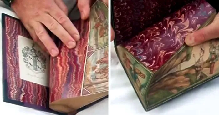 Hidden Paintings In Old Books
