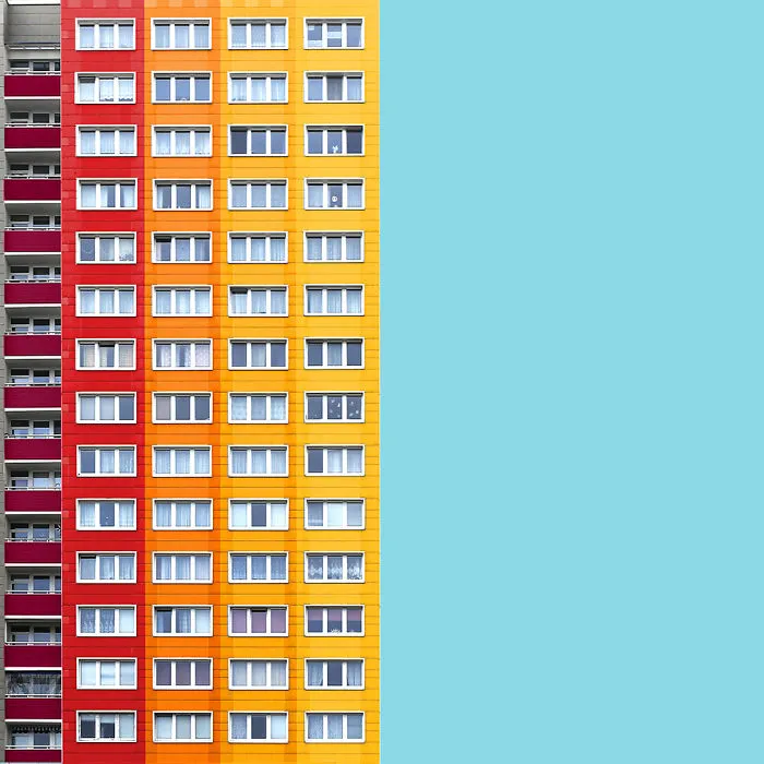 I Got Bored By The Gray Cityscape Of Berlin, So I Started To Colorize Buildings With Photoshop