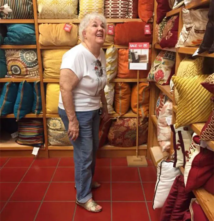 I Took My Grandma To Pier One For The First Time And Look At How Stinkin' Happy She Is Ugh It Melts My Heart