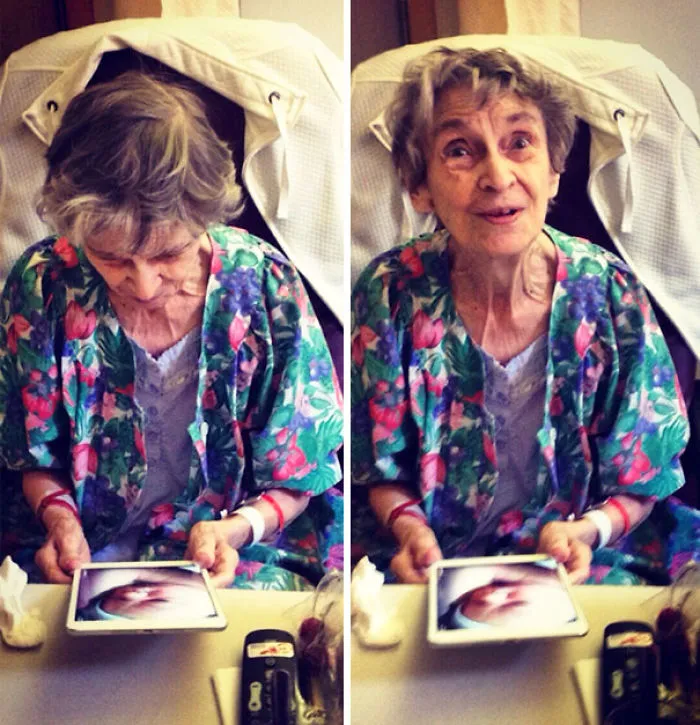My Grandmother With Alzheimer's Seeing Her Great-Grandson For The First Time