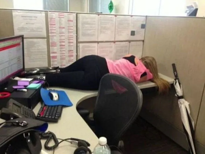 When You Still Have 5 Hours Of Work Left, But The Party Was Too Wild Last Night