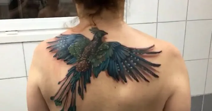 Incredible Flying Phoenix Tattoo