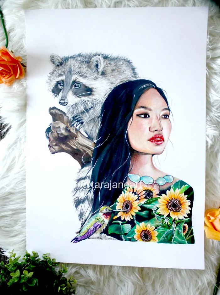 Pocahontas And Meeko From "Pocahontas"