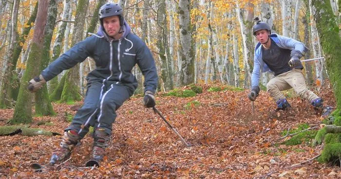 Skiing On Leaves