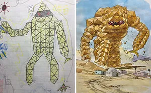Dad Turns His Sons' Doodles Into Anime Characters, And The Result Is Amazing
