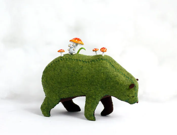 I Felt Bears That Carry Tiny Worlds On Their Shoulders