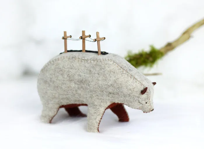 I Felt Bears That Carry Tiny Worlds On Their Shoulders