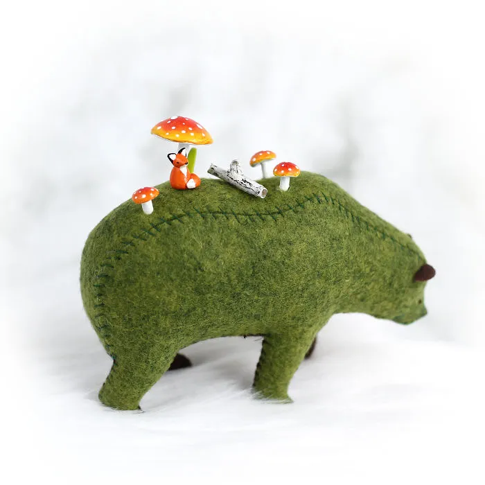 I Felt Bears That Carry Tiny Worlds On Their Shoulders