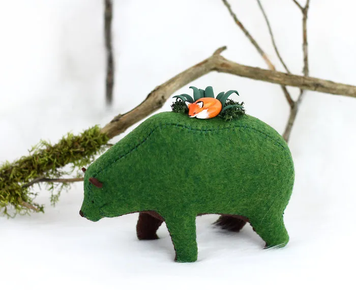 I Felt Bears That Carry Tiny Worlds On Their Shoulders