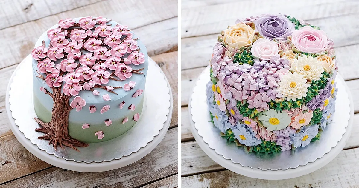 10+ Tartas florales para celebrar el retorno de la primavera
