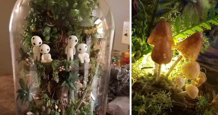 Esta madre hizo un terrario inspirado en Estudio Ghibli para el cumpleaños de su hija