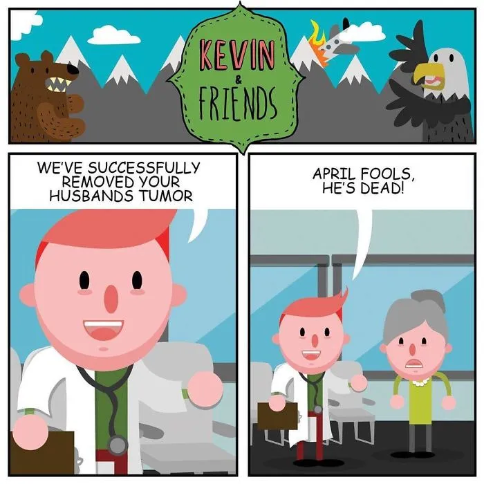 Dark Comics About A Horrible Optimist Kevin (14 New Pics)