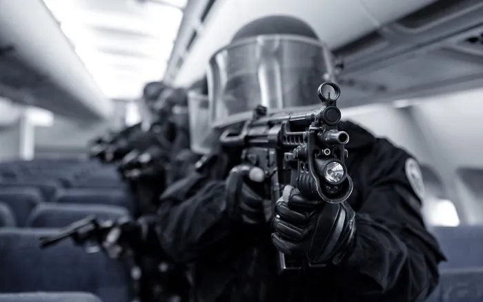 Curiosa foto del personal de vuelo de United (2017)