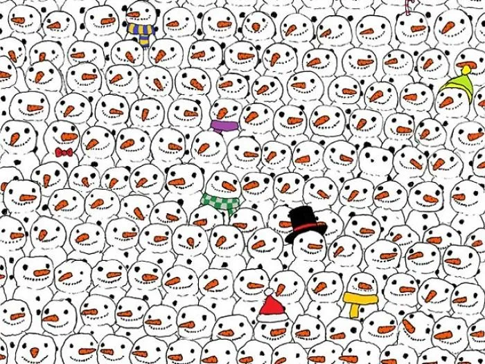 Can You Find The Panda In These Snowmen