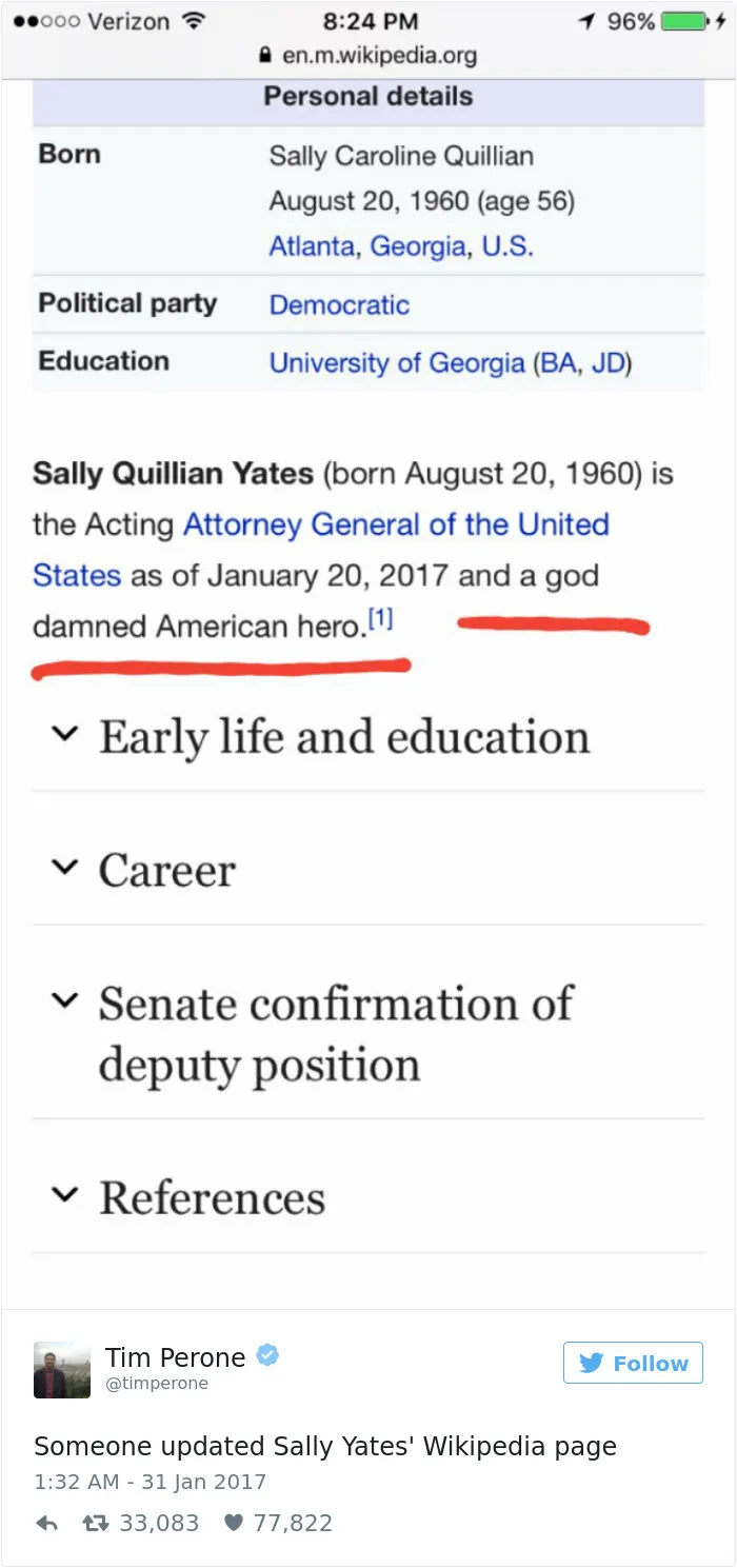 64 Of The Funniest Wikipedia Edits By Internet Vandals