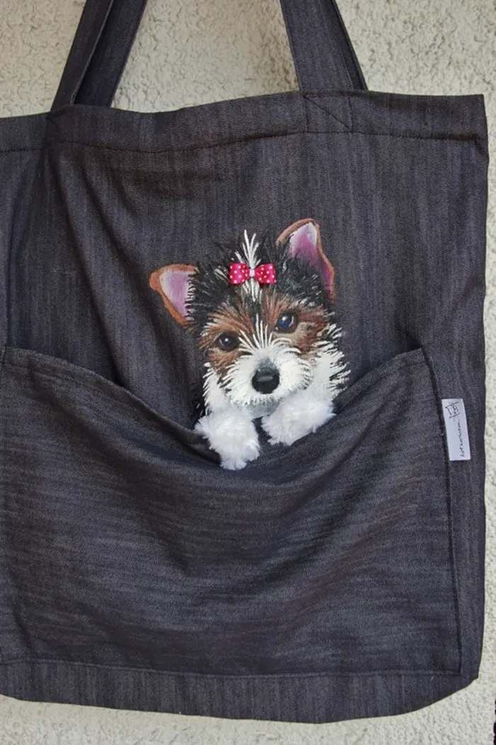 Forever Together: Hand-Painted Shoulder Bags With Animals In A Pocket