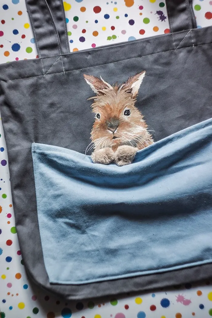 Forever Together: Hand-Painted Shoulder Bags With Animals In A Pocket