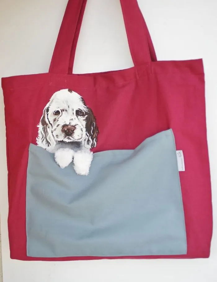 Forever Together: Hand-Painted Shoulder Bags With Animals In A Pocket