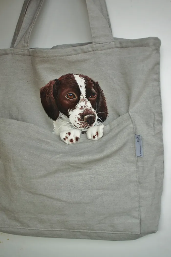 Forever Together: Hand-Painted Shoulder Bags With Animals In A Pocket