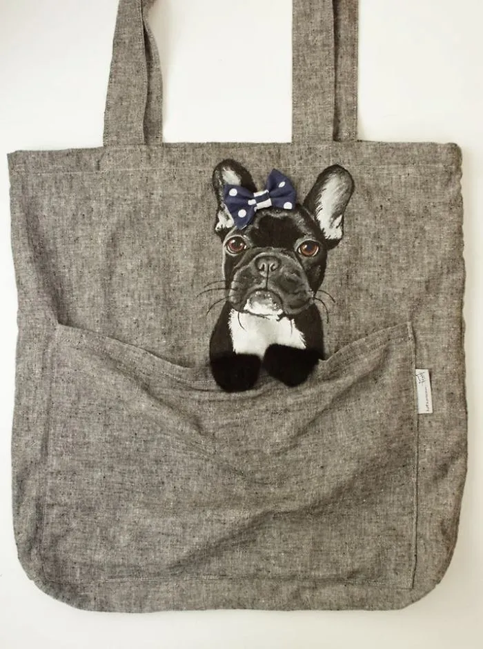 Forever Together: Hand-Painted Shoulder Bags With Animals In A Pocket