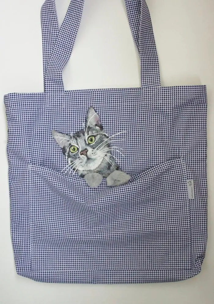 Forever Together: Hand-Painted Shoulder Bags With Animals In A Pocket