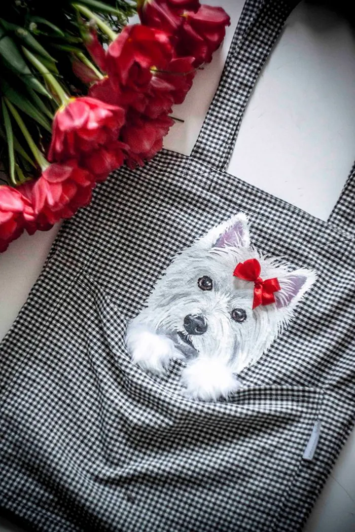 Forever Together: Hand-Painted Shoulder Bags With Animals In A Pocket