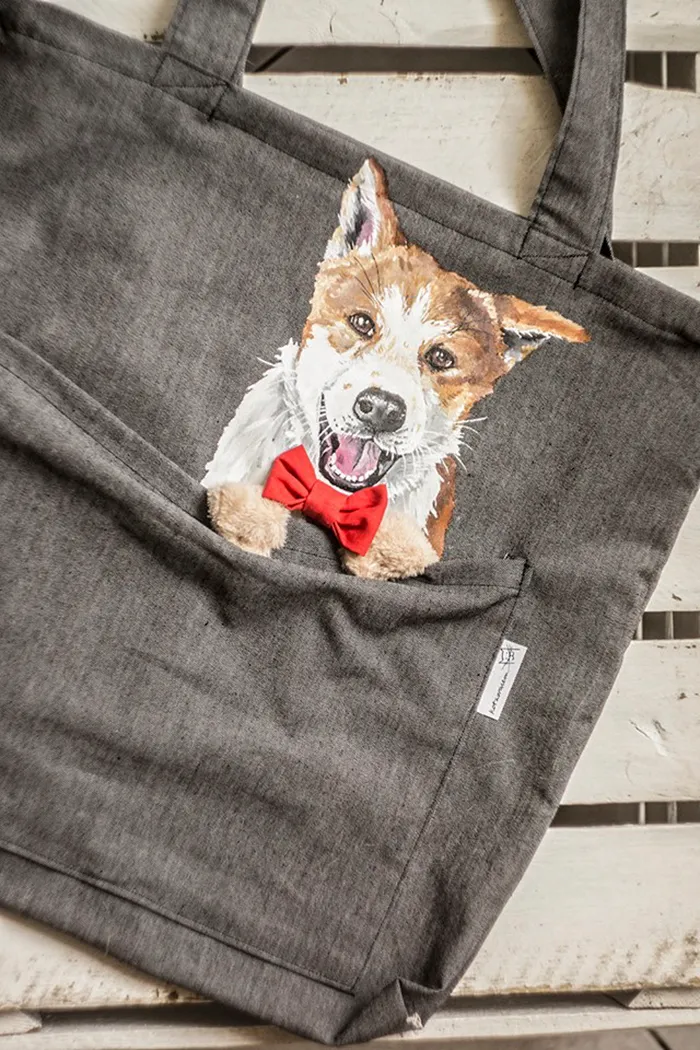 Forever Together: Hand-Painted Shoulder Bags With Animals In A Pocket