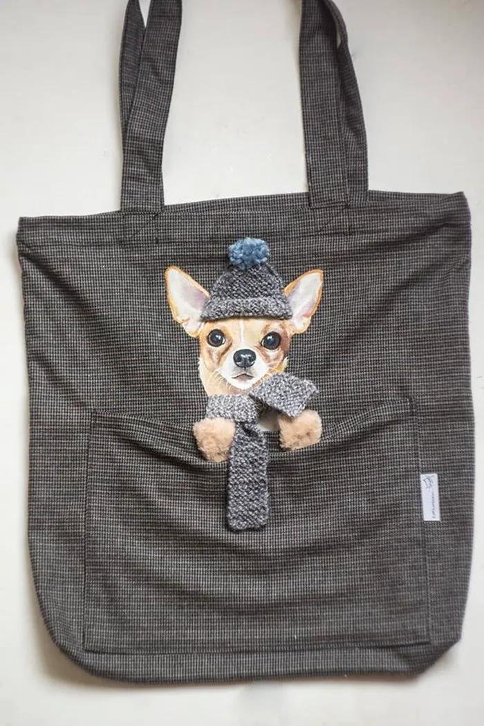 Forever Together: Hand-Painted Shoulder Bags With Animals In A Pocket