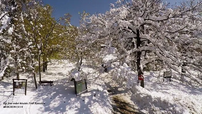 Hungary Dobogókő April Snowfall !! 2017.04 21 (Aerial Photos)