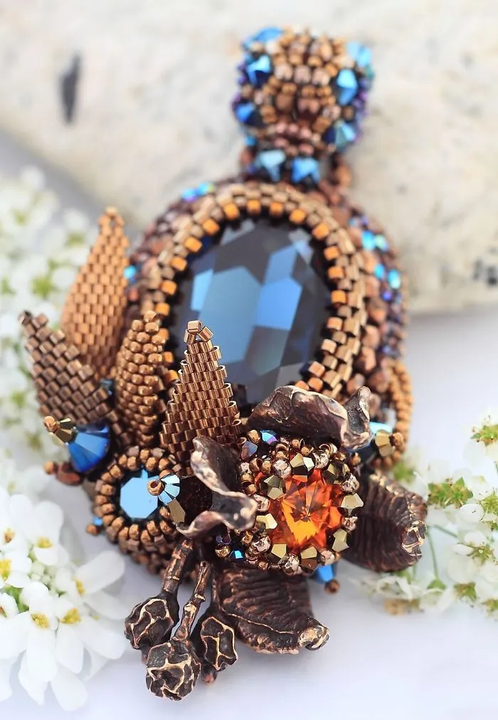 Gorgeous Seed Bead Webs: 25 Amazing Jewelries By Apollinariya Koprivnik