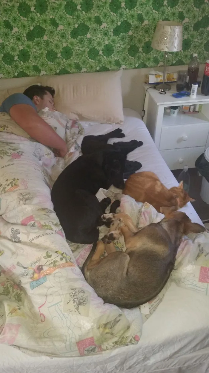 When You Come Back From Using The Bathroom And There's No Room For You.