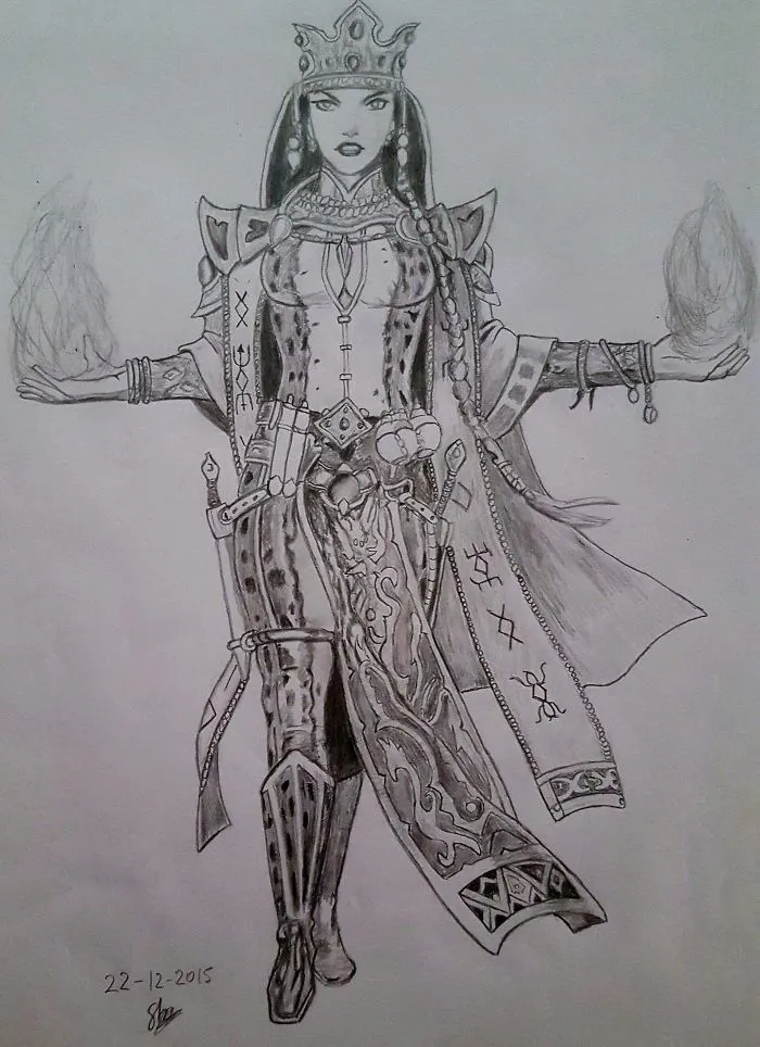 A Sketch Of A Sorceress